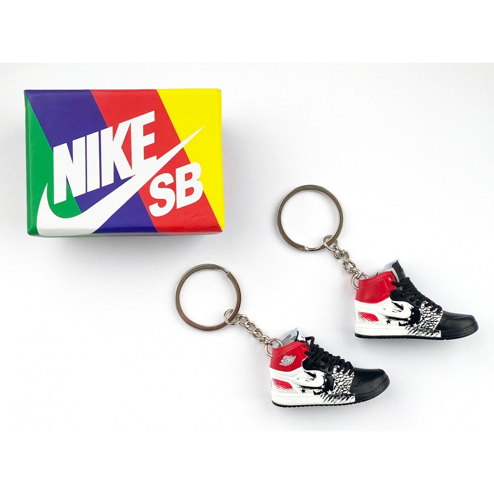 Мини обувь, фингер шузы, брелок Nike AIR Jordan Stripe Stars Blk 23 з коробкою Color