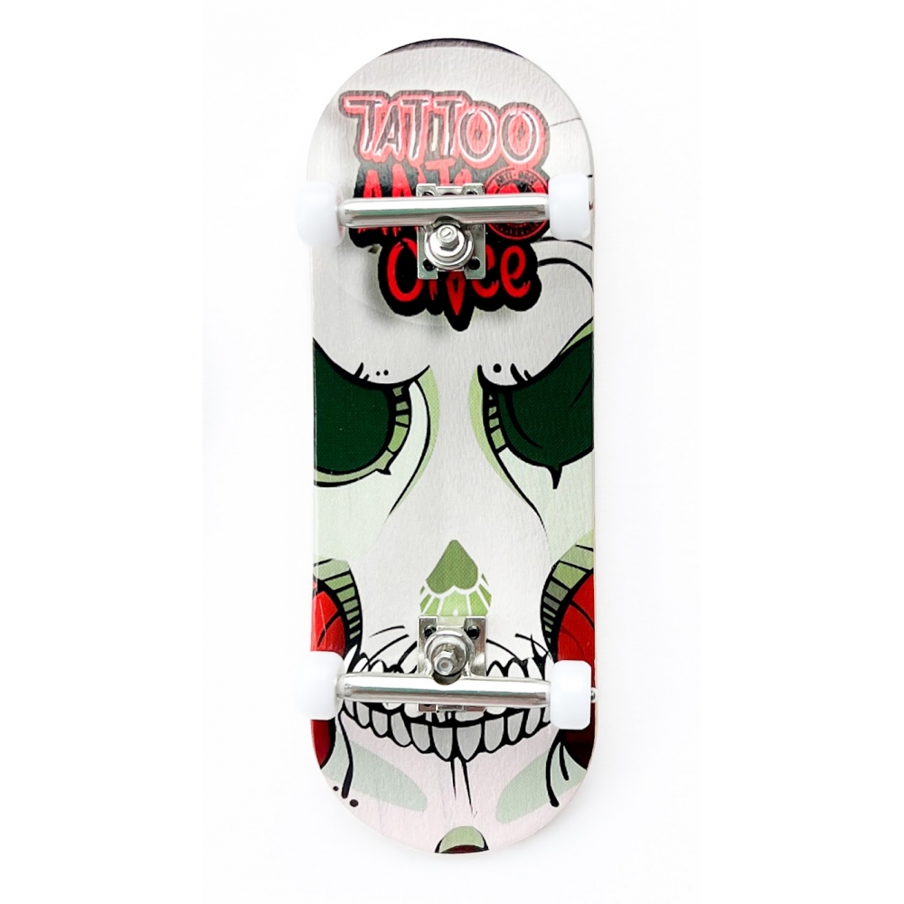 Фингерборд деревянный Anti Once Tatoo Skull профессиональный с подшипниками