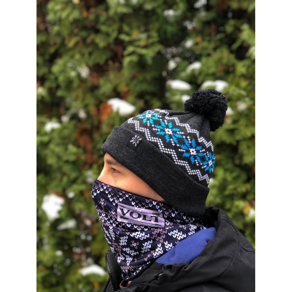 Шапка Volt Snow POM Graffit Blue