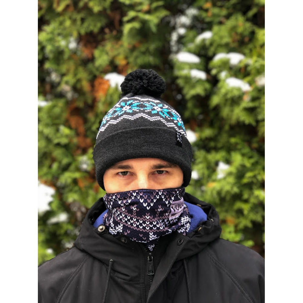 Шапка Volt Snow POM Graffit Blue