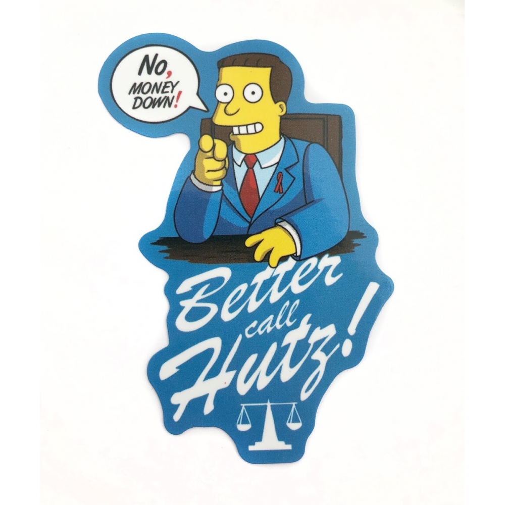 Стикер наклейка Simpson Better Call Hutz