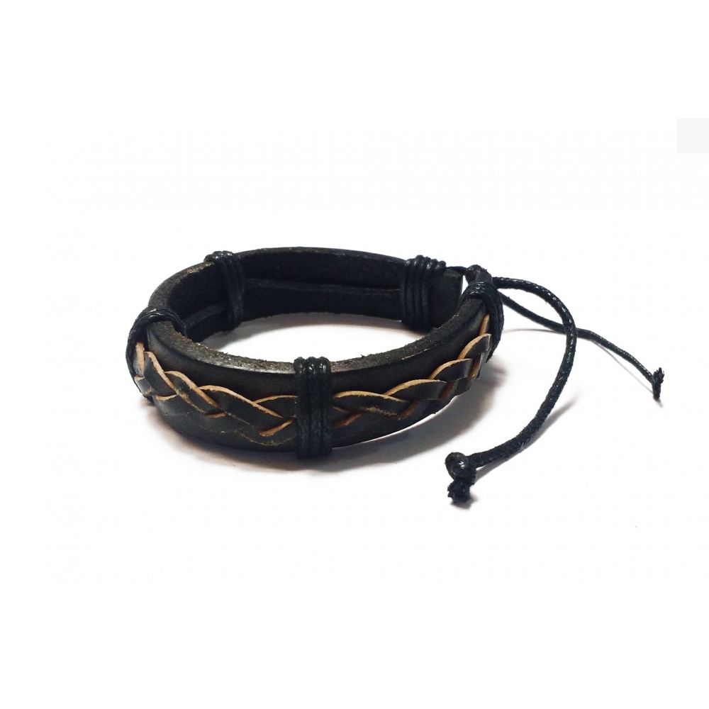 Браслет экокожа Greek Blk