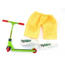 Фінгерсамокат з штанцями та міні шузами Scooter Green