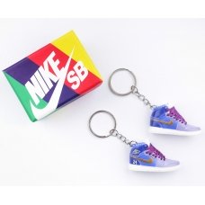 Міні взуття, Фінгер шузи, брелок Nike AIR Jordan 24 Purple + коробка Color