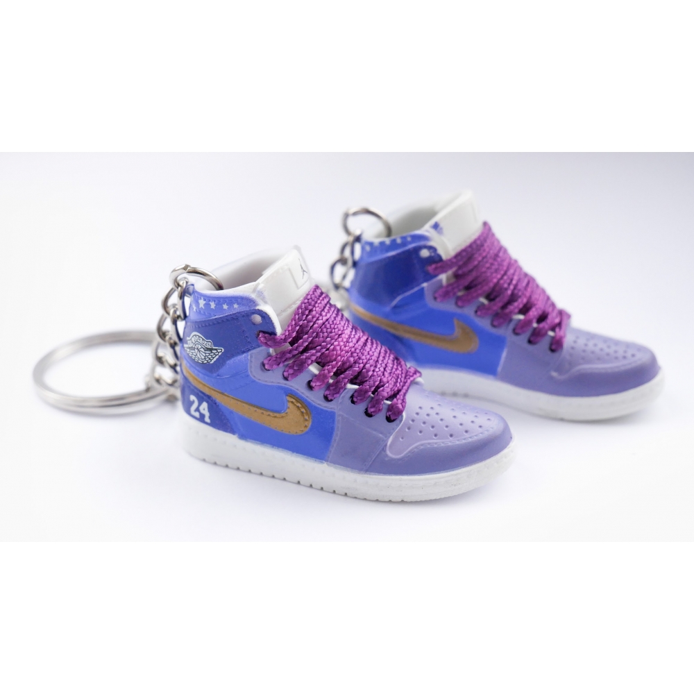 Міні взуття, Фінгер шузи, брелок Nike AIR Jordan 24 Purple + коробка Color