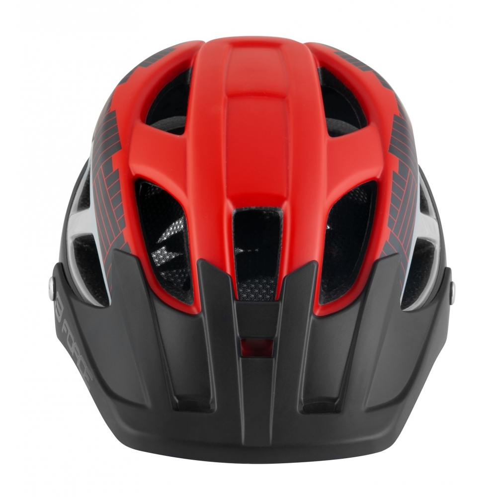 Велошолом FORCE Aves MTB червоно-чорний, мат L-XL