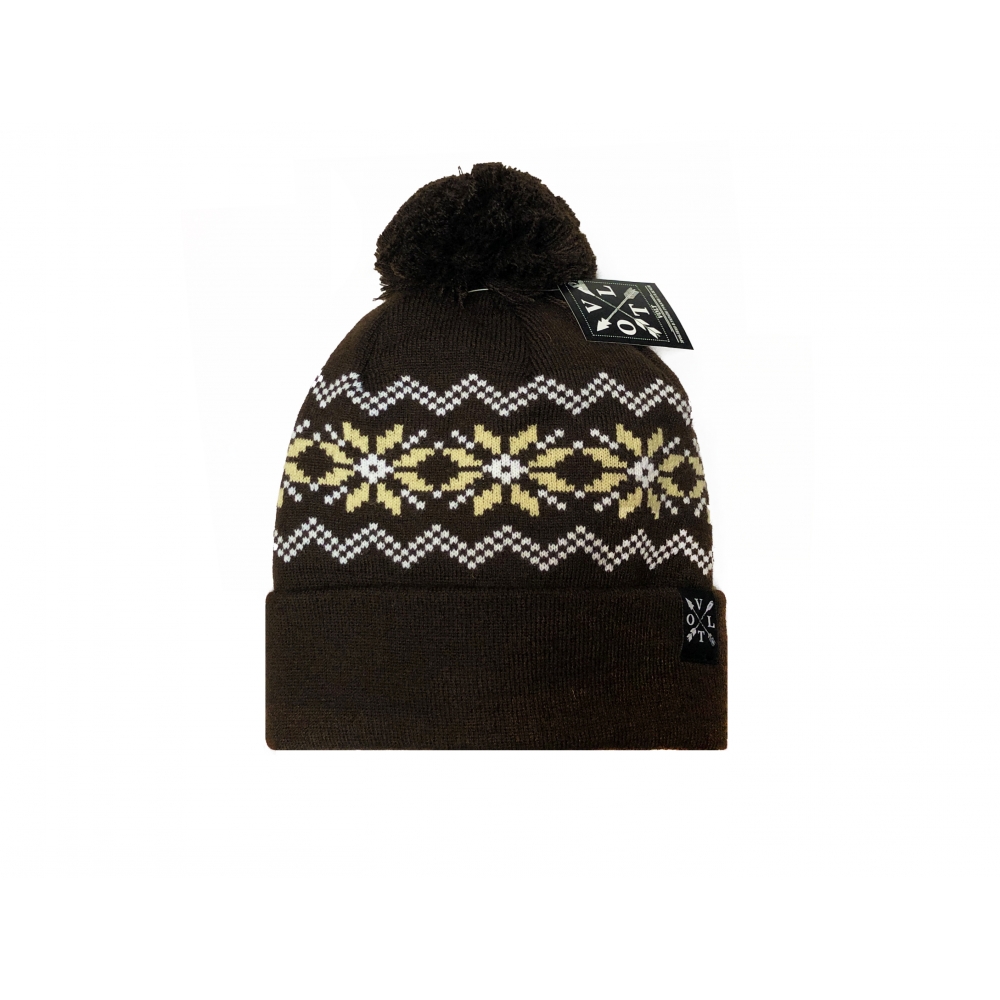 Шапка Volt Snow POM Brn