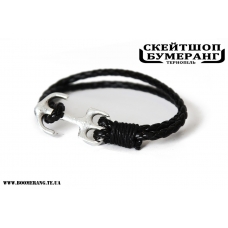 Браслет екошкіра Anchor Blk