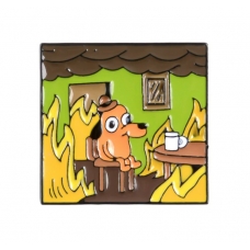 Пін металевий This is Fine
