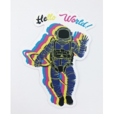 Стікер наклейка Hello World