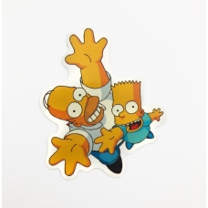 Стикер наклейка Homer and Bart