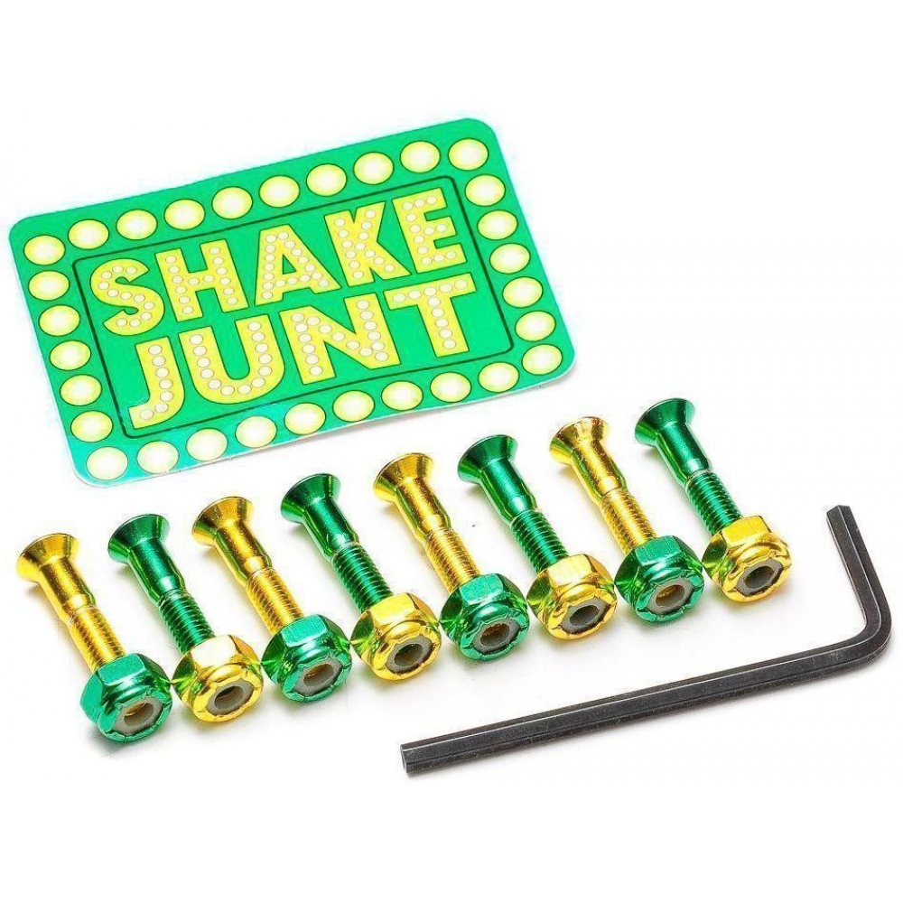 Болты для скейтборда SHAKE JUNT ALL Grn/Yel Allen 1"