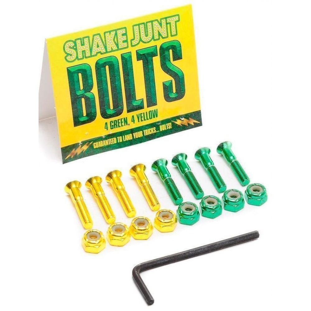 Болты для скейтборда SHAKE JUNT ALL Grn/Yel Allen 1"