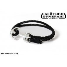 Браслет екошкіра Anchor Blk