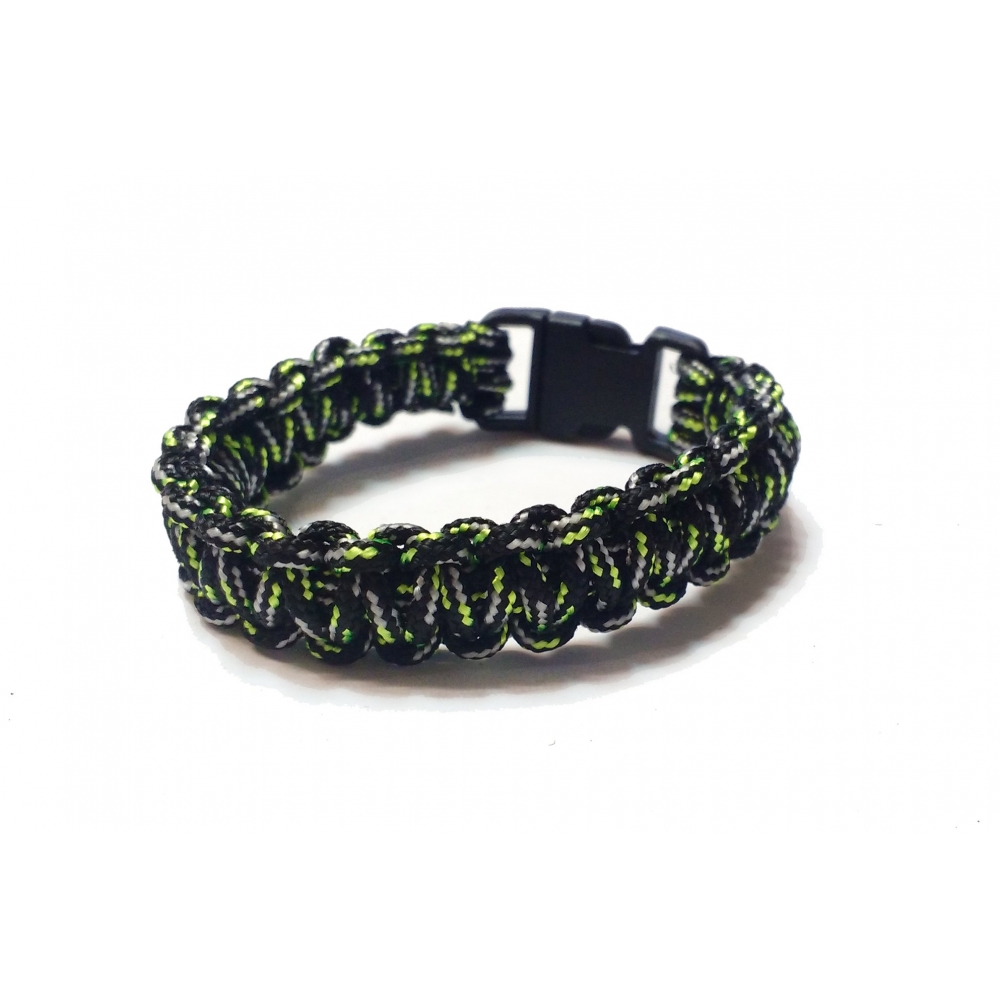 Браслет Паракорд Mini Blk Green Wht