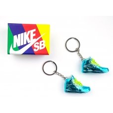 Міні взуття, Фінгер шузи, брелок Nike AIR Jordan Blue Lime Chrome з коробкою Color