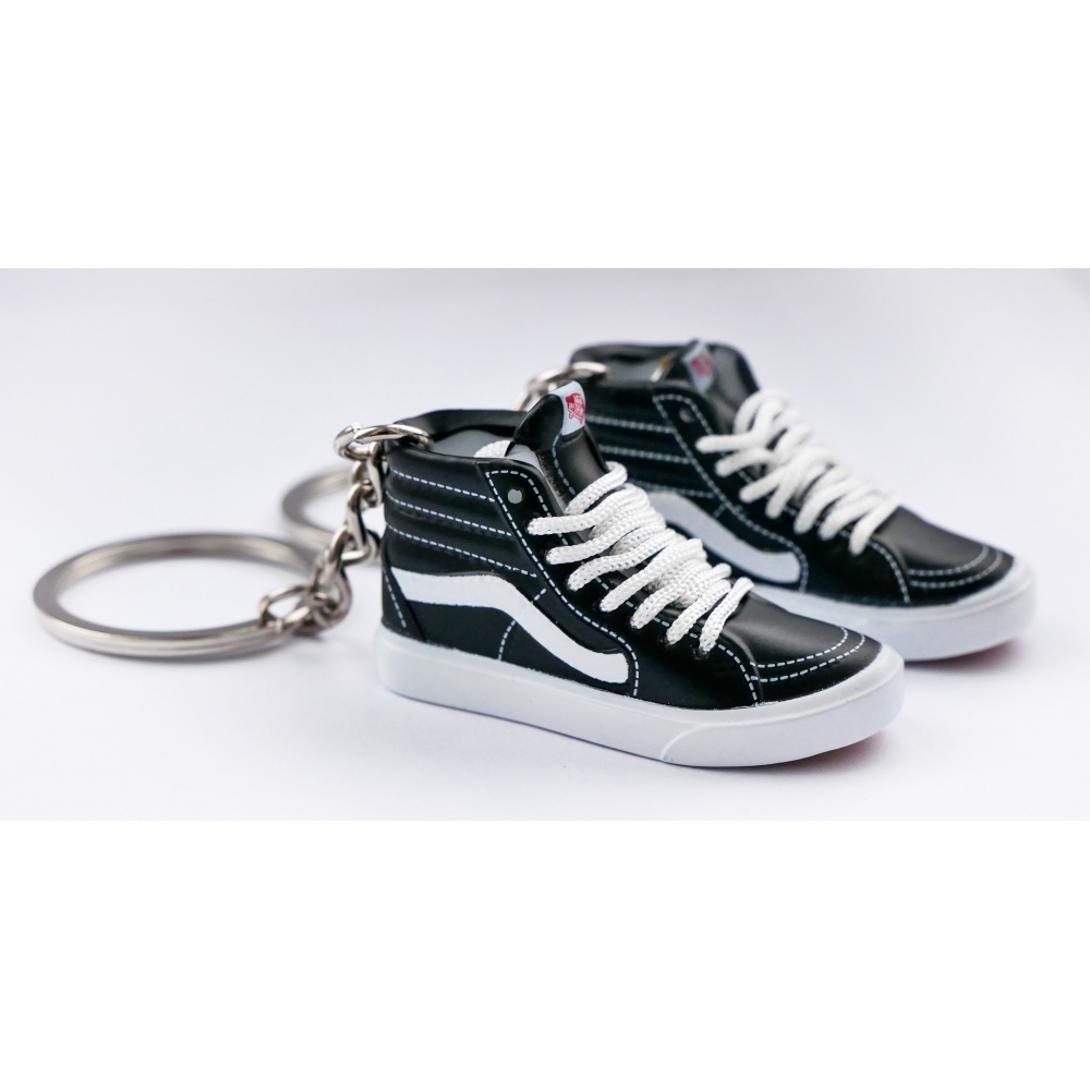 Міні взуття, Фінгер шузи, брелок Vans SK8 HI Blk Wht + коробка