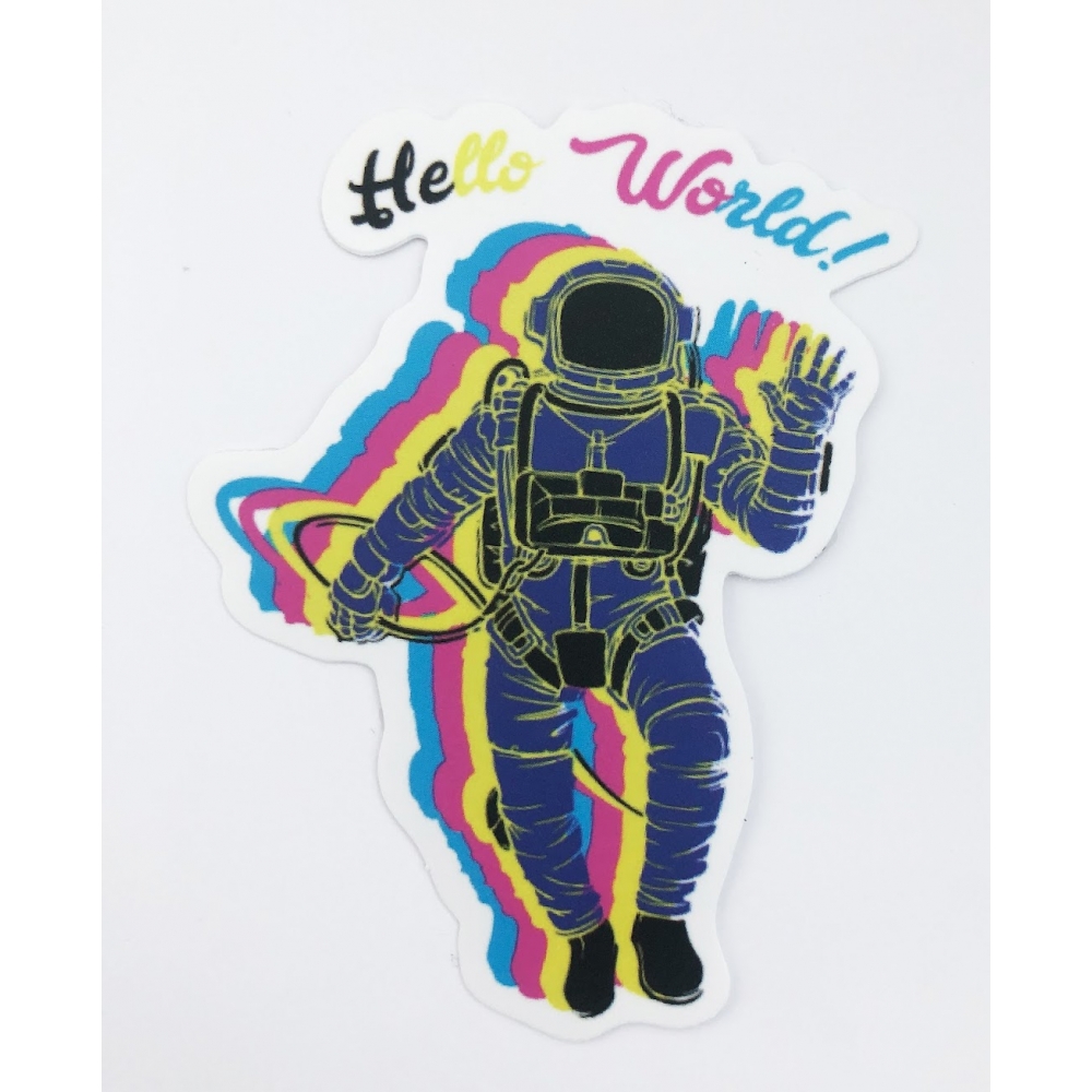 Стікер наклейка Hello World