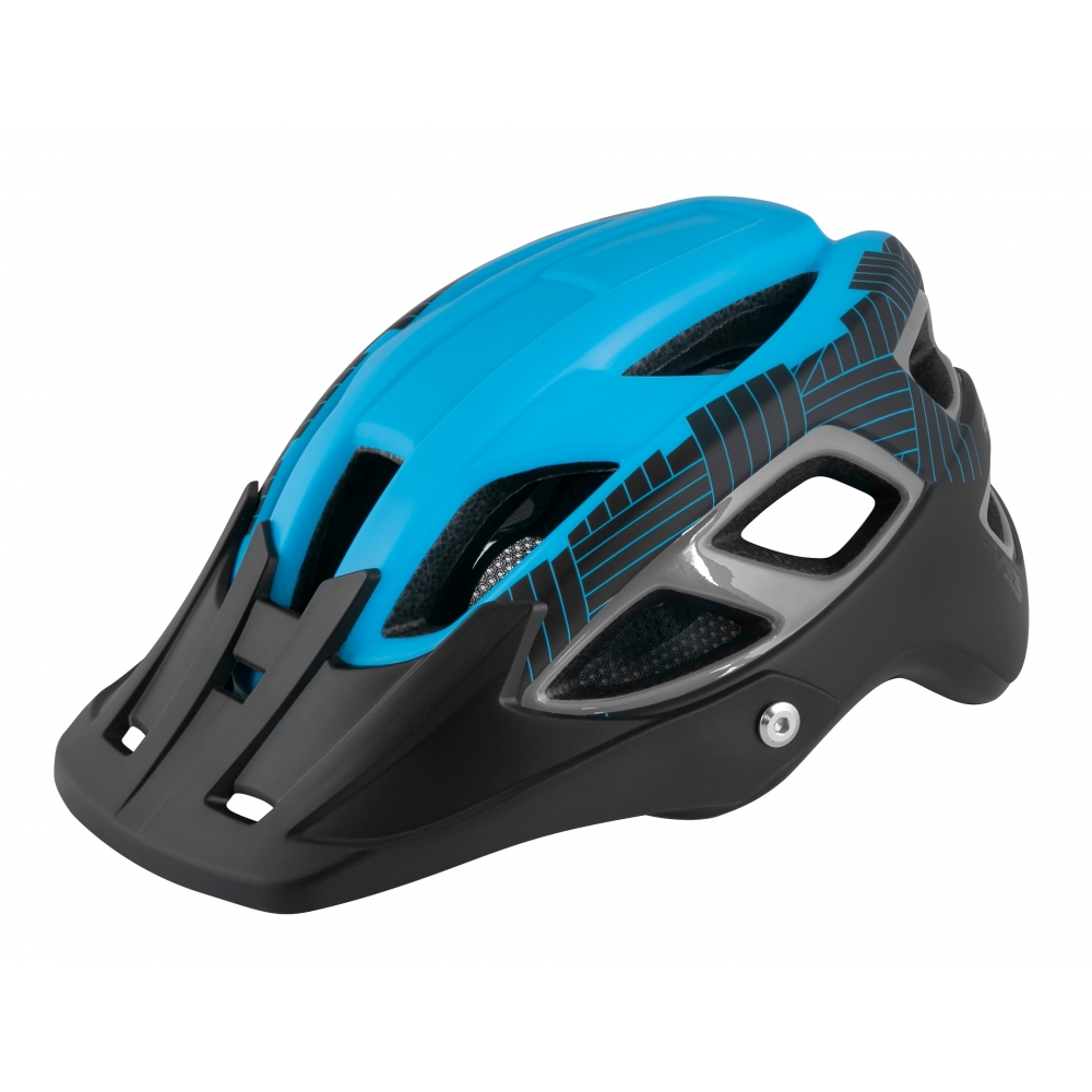 Велошолом FORCE Aves MTB чорно-синій, мат L-XL