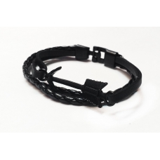 Браслет шкіра Arrow All Blk
