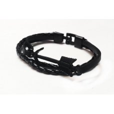 Браслет шкіра Arrow All Blk