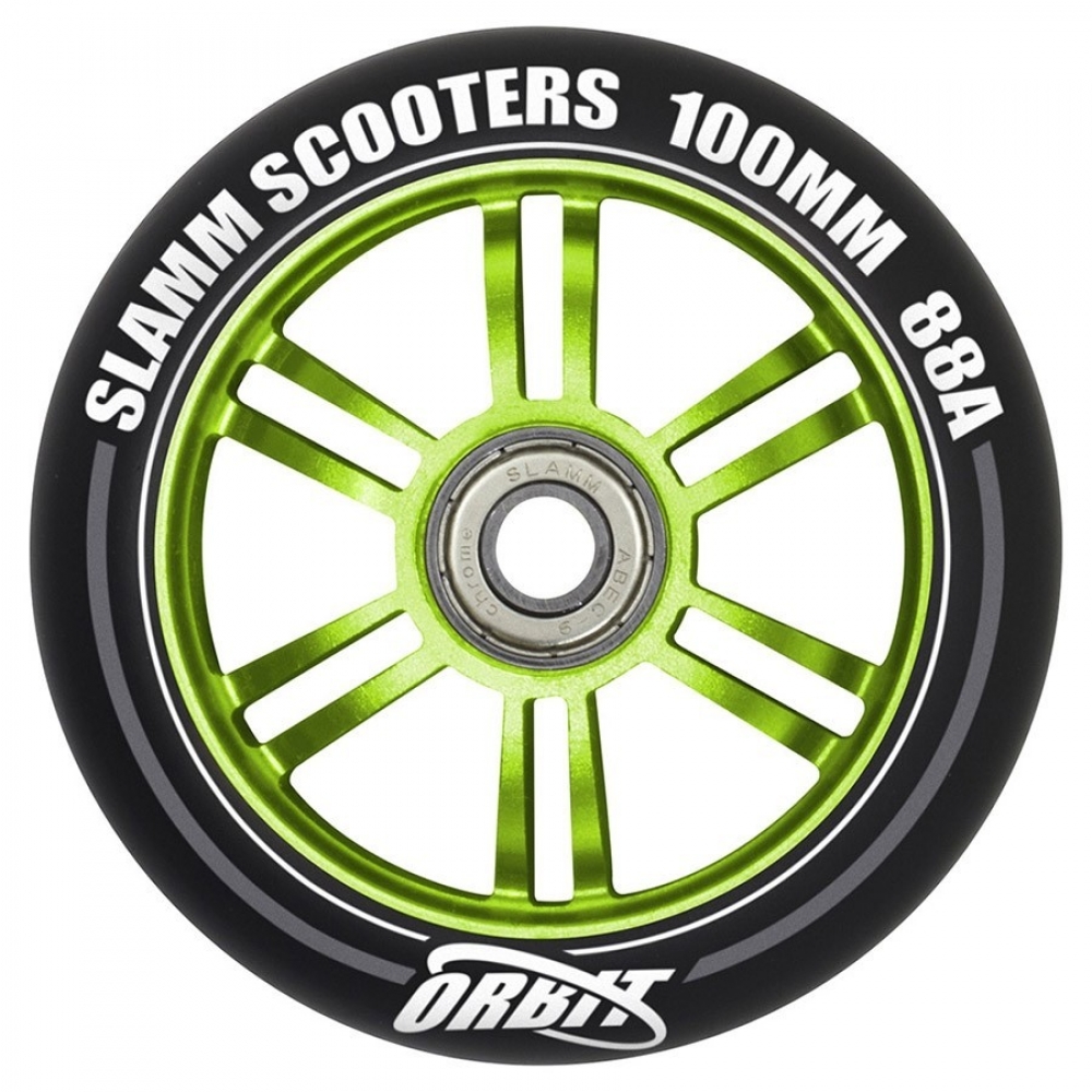 Колесо для трюкового самоката Slamm Orbit green 100 мм
