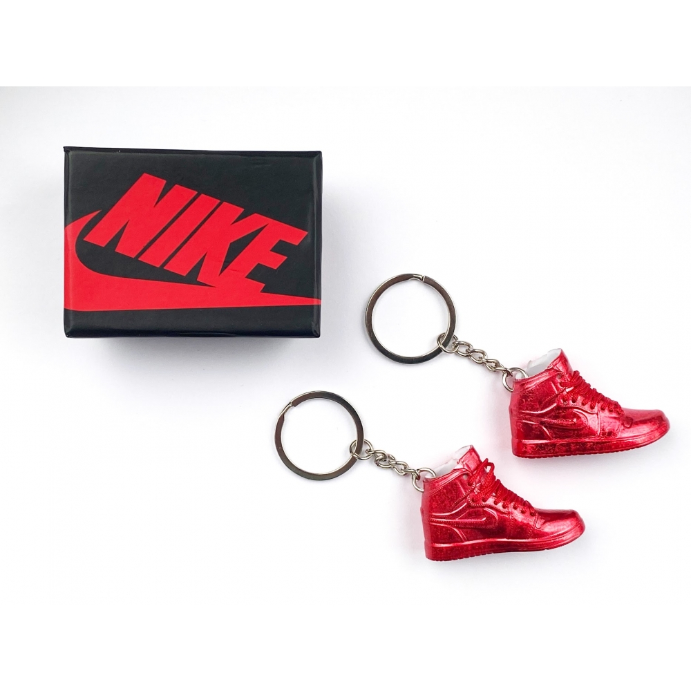 Міні взуття, Фінгер шузи, брелок Nike AIR Jordan All Red з коробкою Black