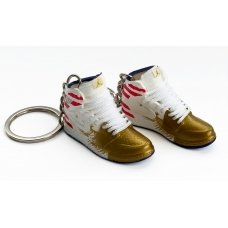 Міні взуття, Фінгер шузи, брелок Nike AIR Jordan Stripe Stars Gold 23