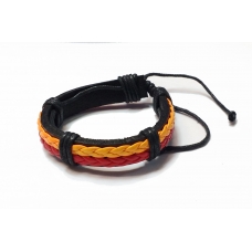 Браслет екошкіра Braid Red Yel