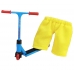 Фингерсамокат с штанишками и мини шузами Scooter Blue