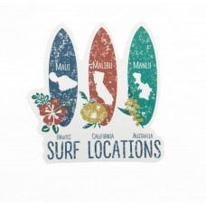 Стікер наклейка Surf Locations