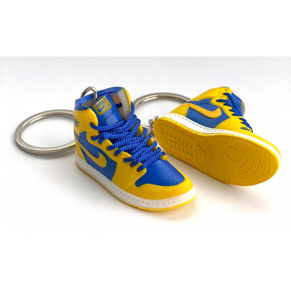 Міні взуття, Фінгер шузи, брелок Nike AIR Jordan Blue Yellow
