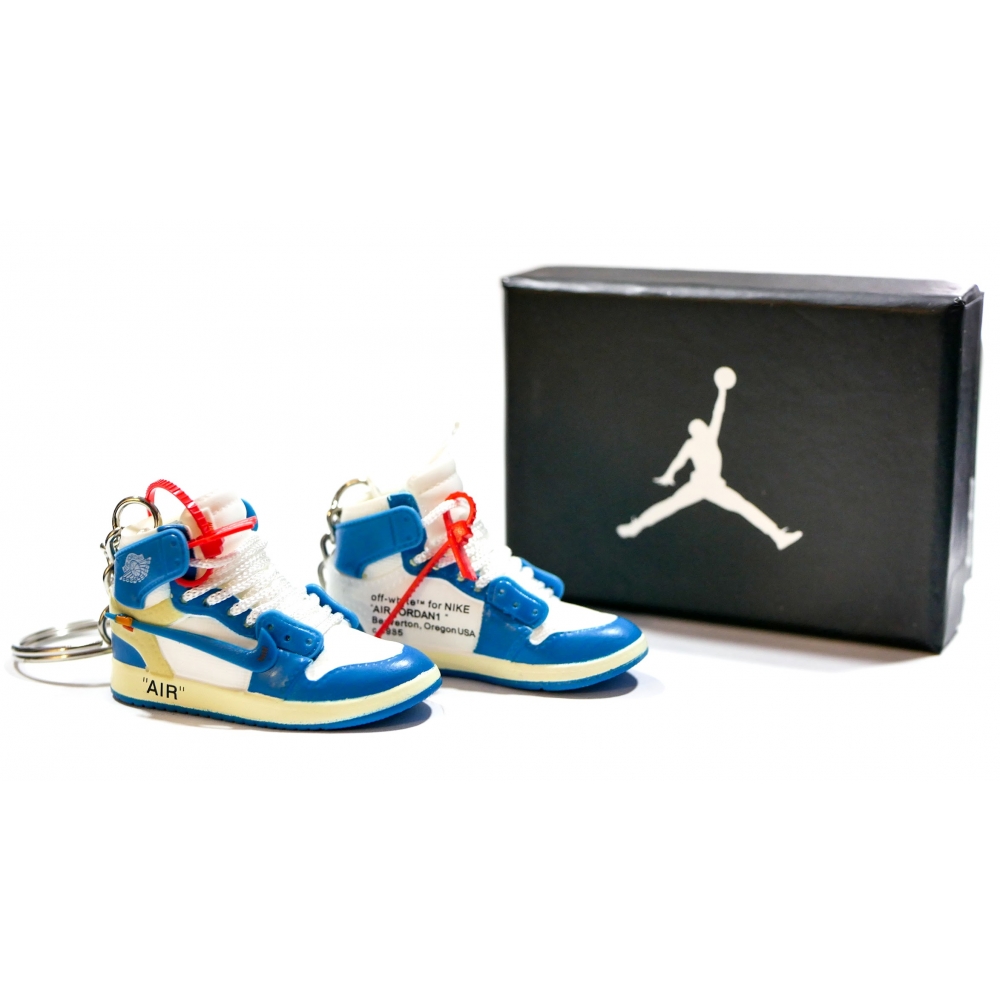 Міні взуття, Фінгер шузи брелок Nike AIR Jordan EWD Off-White Blue