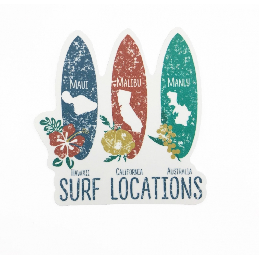 Стикер наклейка Surf Locations