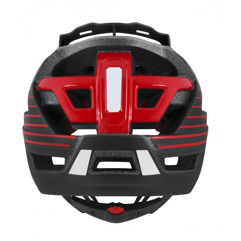 Велошолом FORCE Raptor MTB сіро-червоний L-XL
