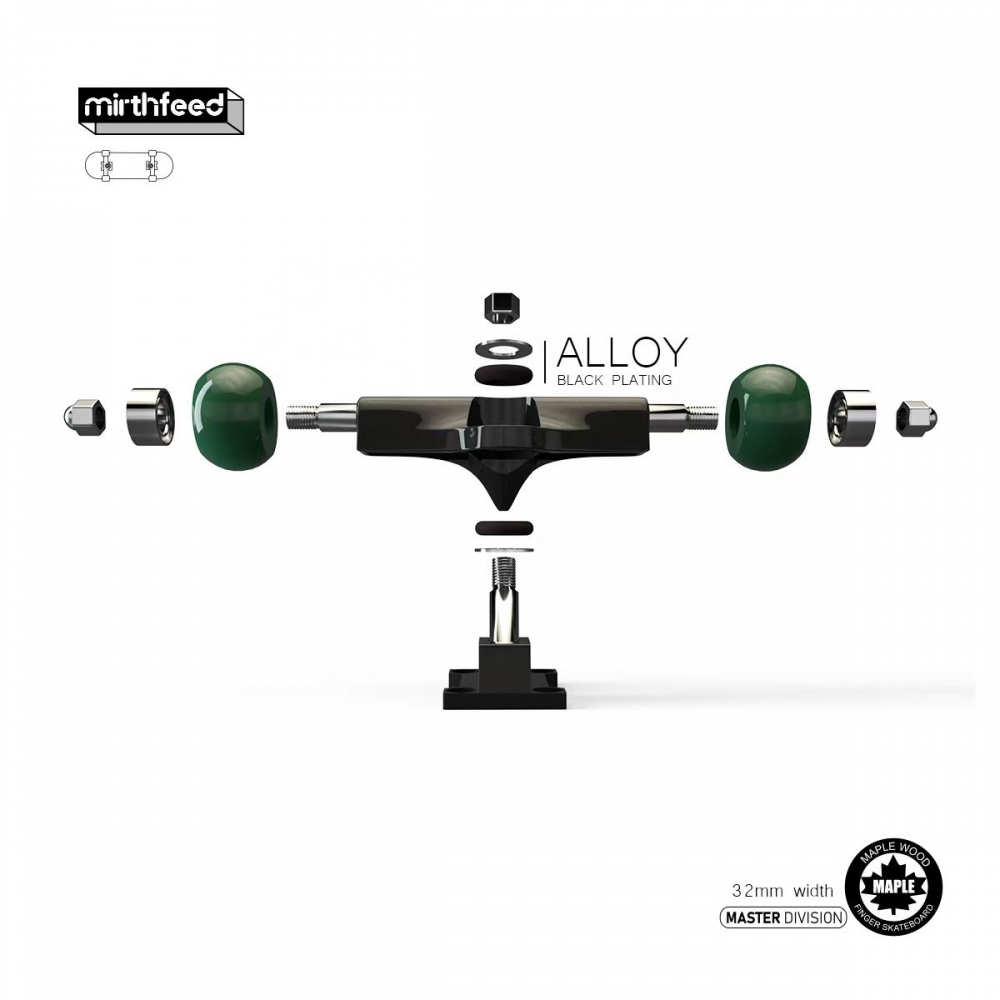 Фінгерборд професійний Mirthfeed Toilet Cat дерев'яний з підшипниками