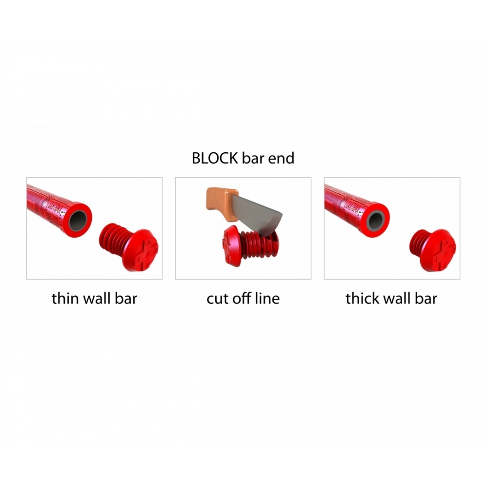 Грипсы Dartmoor Block 155mm, red devil/black