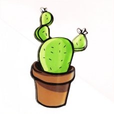 Пін Значок Акрил Cactus Green