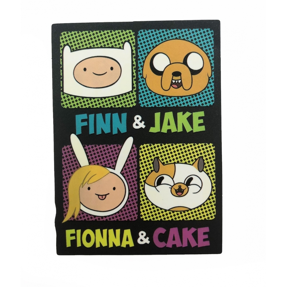 Стикер наклейка Finn and Jake, Fiona And Cake