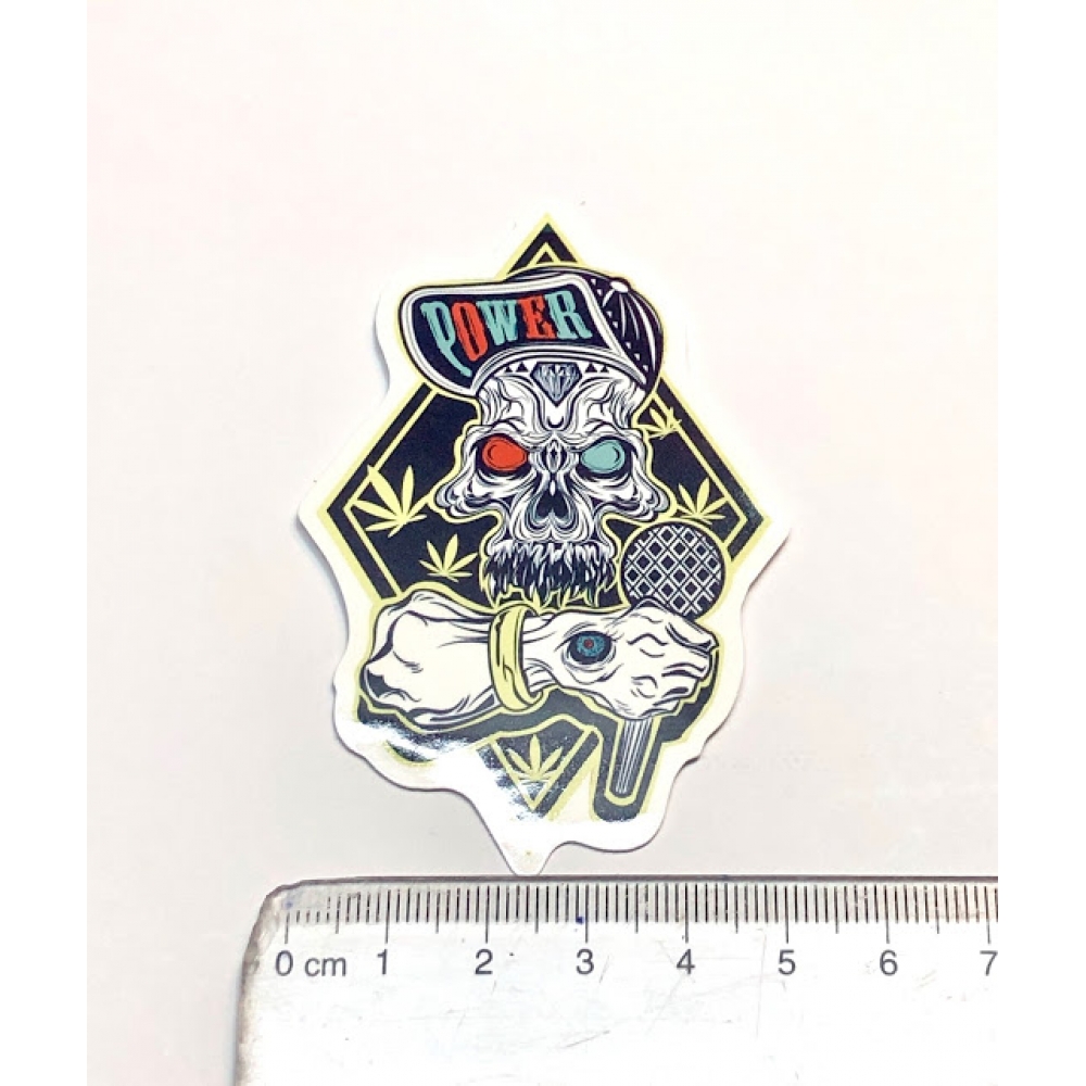 Стікер наклейка Power Skull