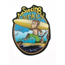 Стікер наклейка Surfing Monkey