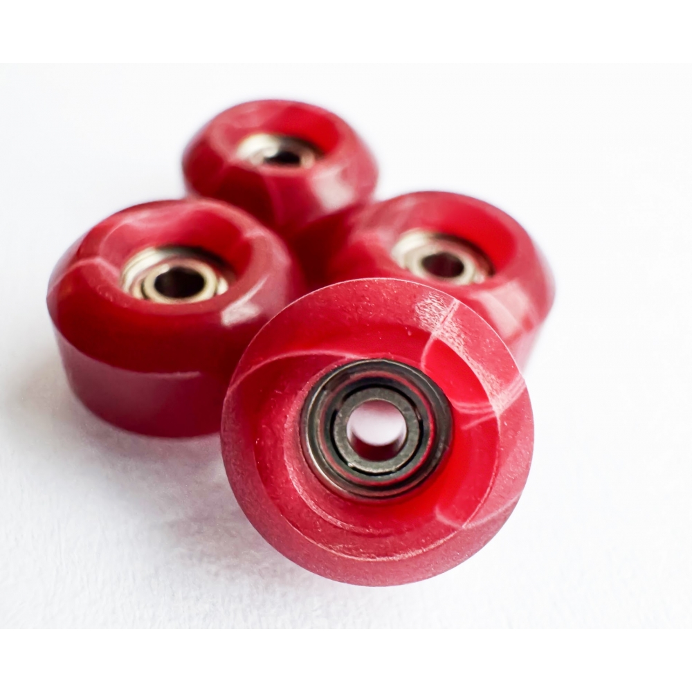 Колеса для фінгерборду Just Skate Premium 80D ABEC 7 Red Swirl