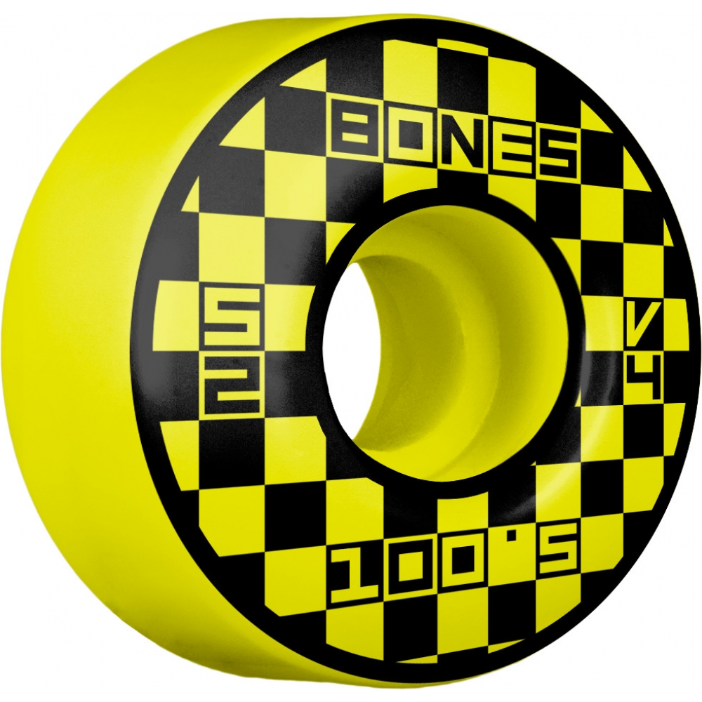 Колеса для скейтборда BONES WHEELS OG Formula Block Party 52mm V4 Wide 100A Yellow