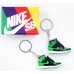 Мини обувь, фингер шузы, брелок Nike AIR Jordan Blk Green + коробка Color