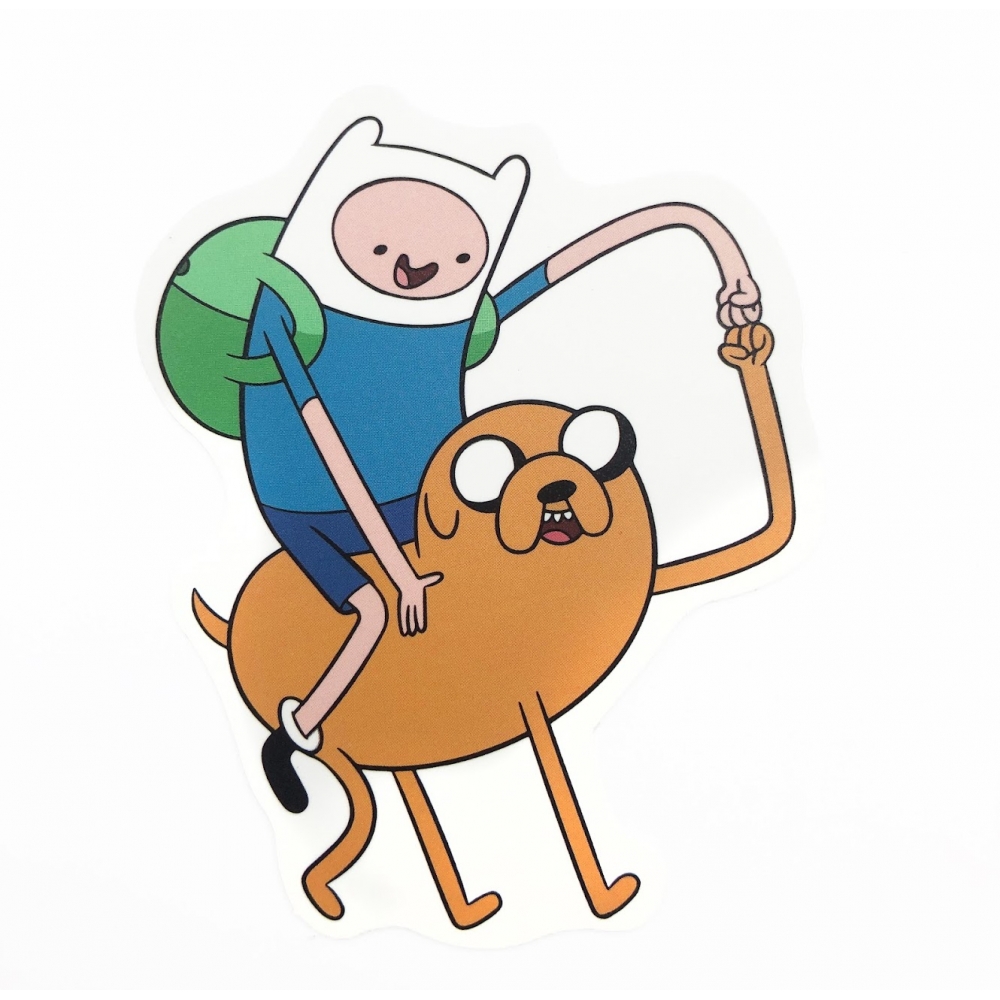 Стикер наклейка Finn and Jake Friends