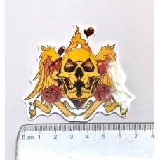 Стікер наклейка Skull Yellow
