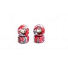 Колеса для фінгерборда з підшипниками Just Skate Swirl Red