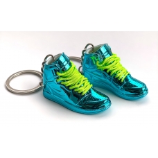 Міні взуття, Фінгер шузи, брелок Nike AIR Jordan Blue Lime Chrome