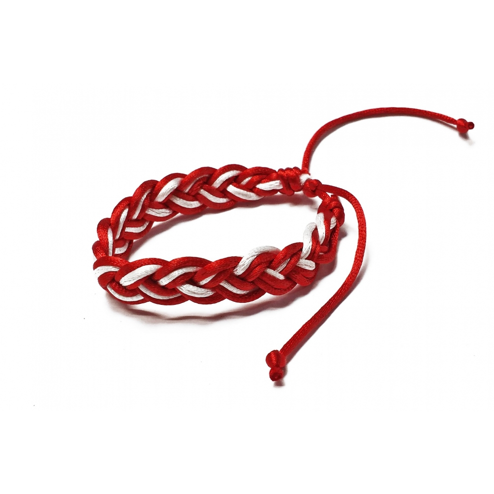 Браслет Braid Red Wht