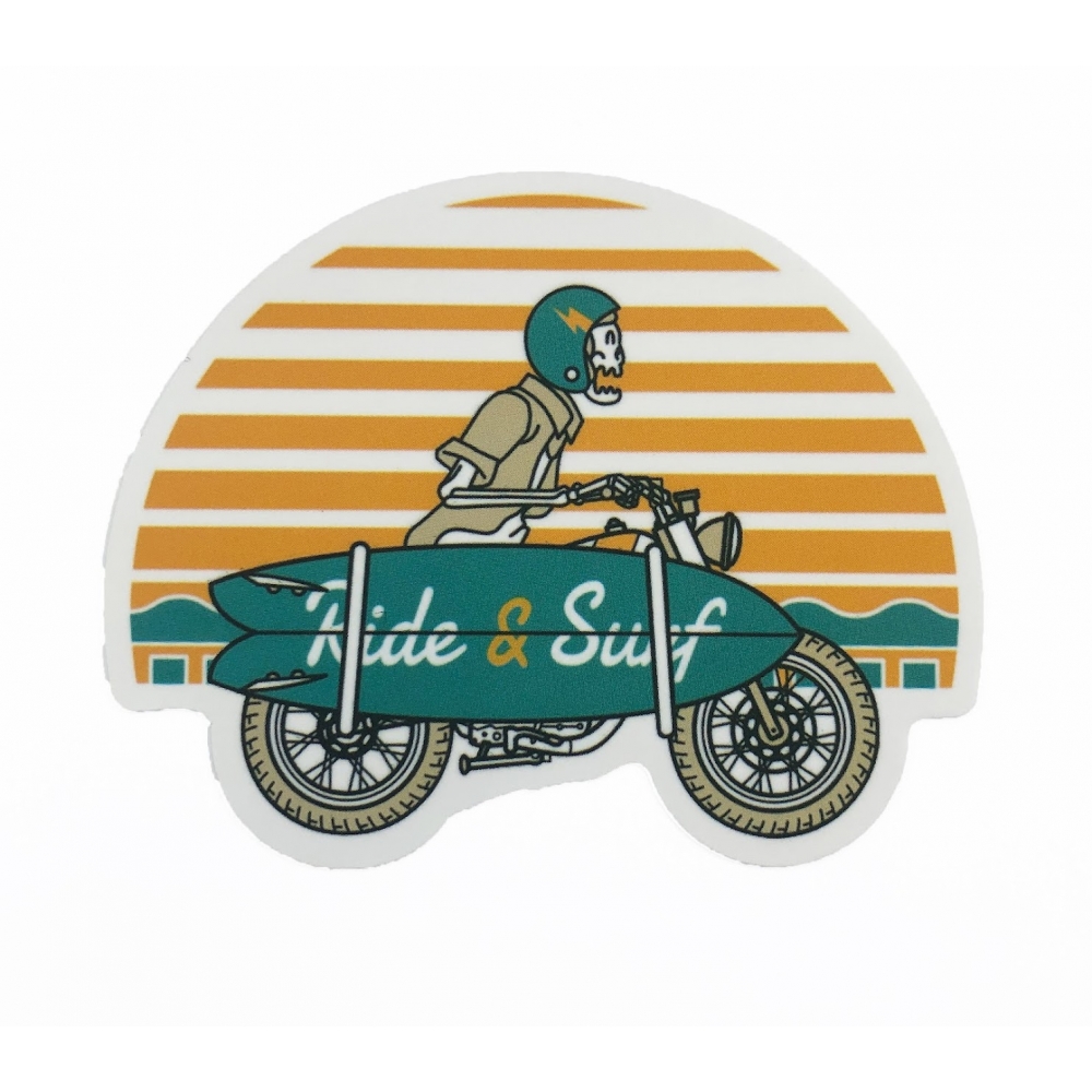 Стикер наклейка Ride and Surf